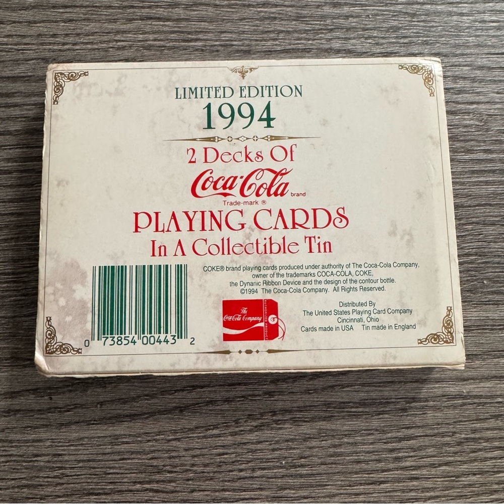 Vintage 1994 Coca-Cola Santa Claus Nostalgia Playing Cards 2 Sealed Decks - Picture 2 of 5